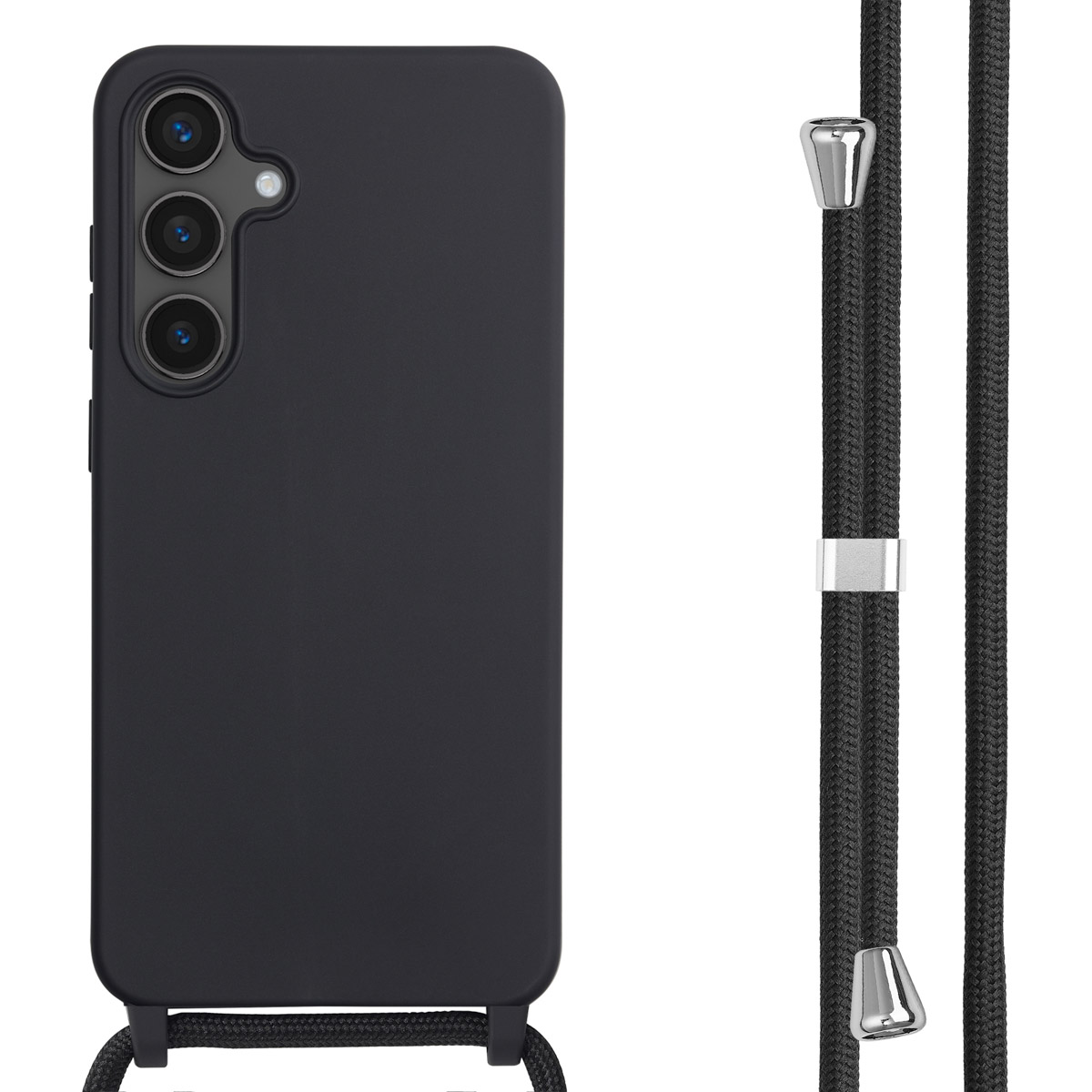 imoshion Siliconen hoesje met koord voor de Samsung Galaxy S24 FE - Zwart