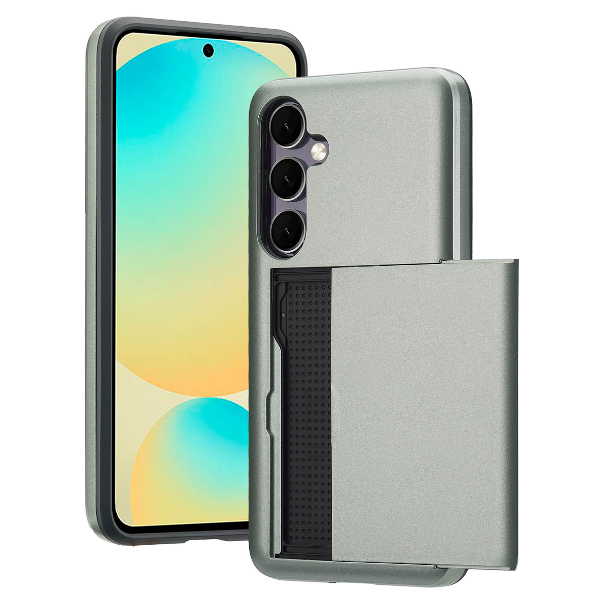 imoshion Coque arrière avec porte-cartes Samsung Galaxy S24 FE - Vert foncé