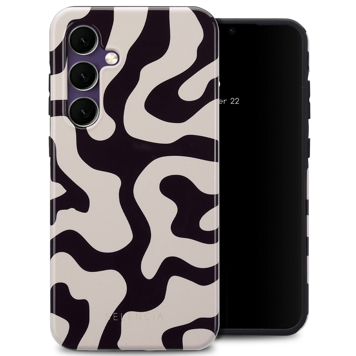 Selencia Vivid Backcover voor de Samsung Galaxy S24 FE - Art Wave Black