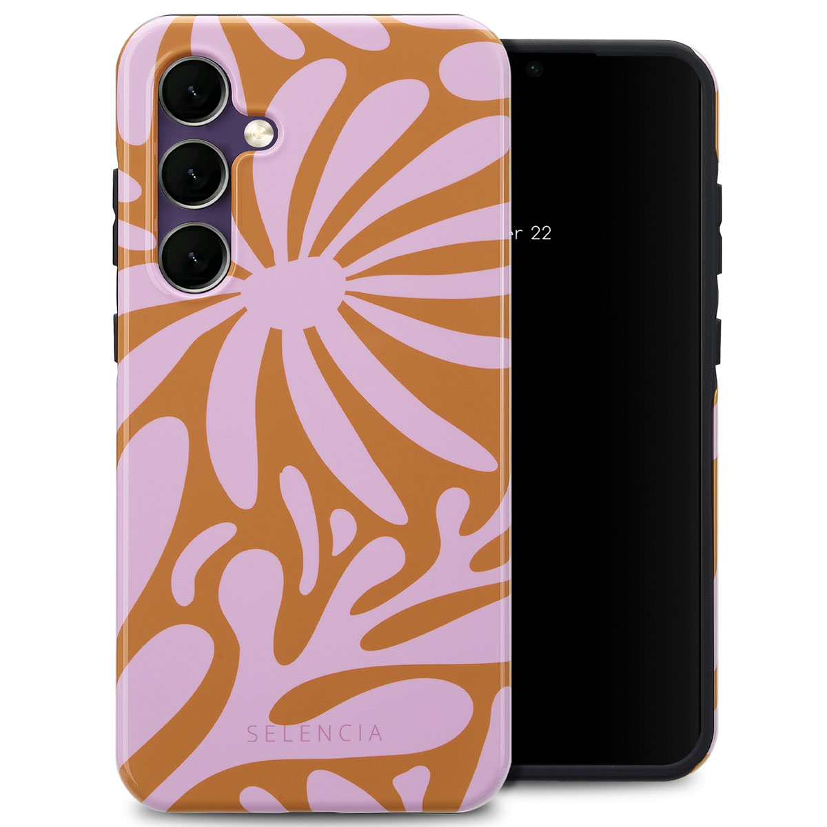 Selencia Coque arrière Vivid Samsung Galaxy S24 FE - Modern Bloom Pink