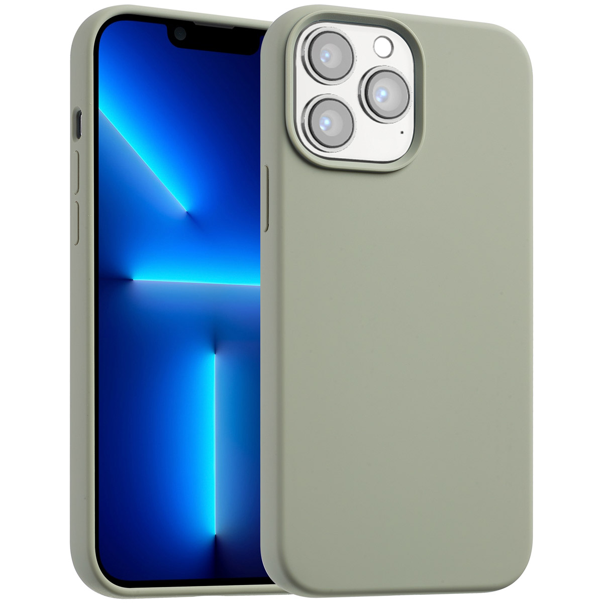 Accezz Liquid Silicone Backcover met MagSafe voor de Apple iPhone 13 Pro Max - Cooper Green