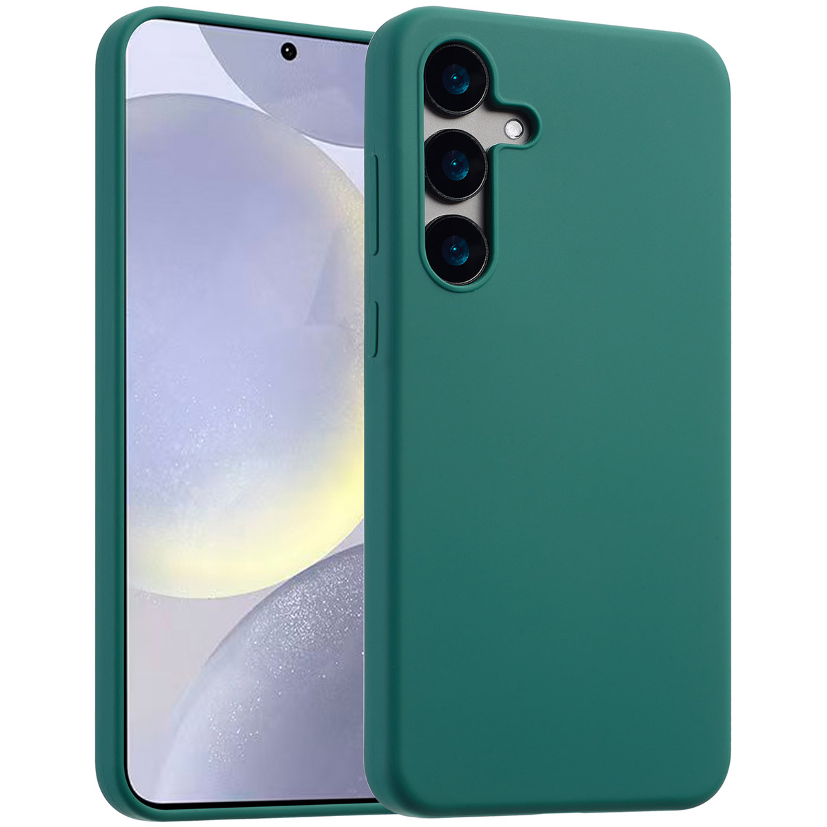 Accezz Coque Liquid Silicone Samsung Galaxy S24 Plus - Vert foncé