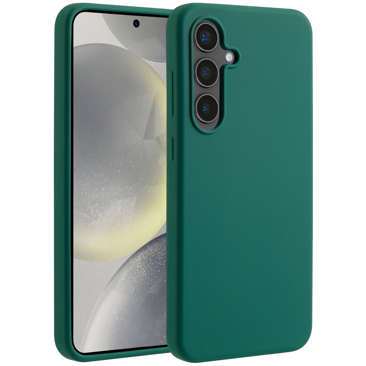 Accezz Liquid Silicone Backcover met MagSafe voor de Samsung Galaxy S24 FE - Forest Green