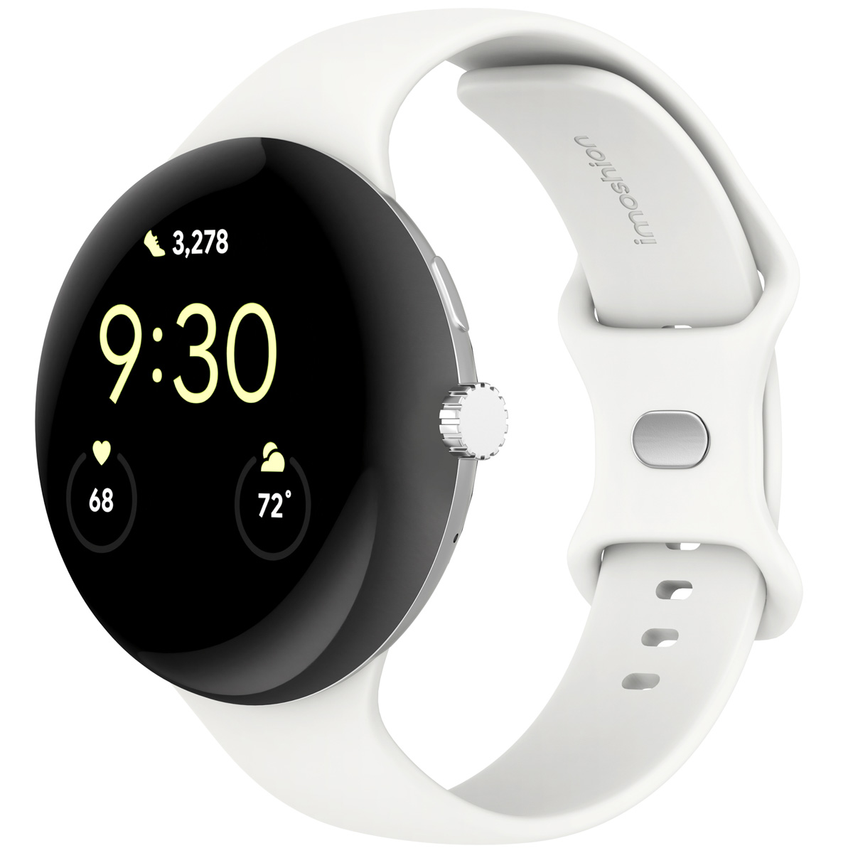 imoshion Siliconen⁺ bandje voor de Google Pixel Watch 3 / 4 (45 mm) - Maat L - Wit