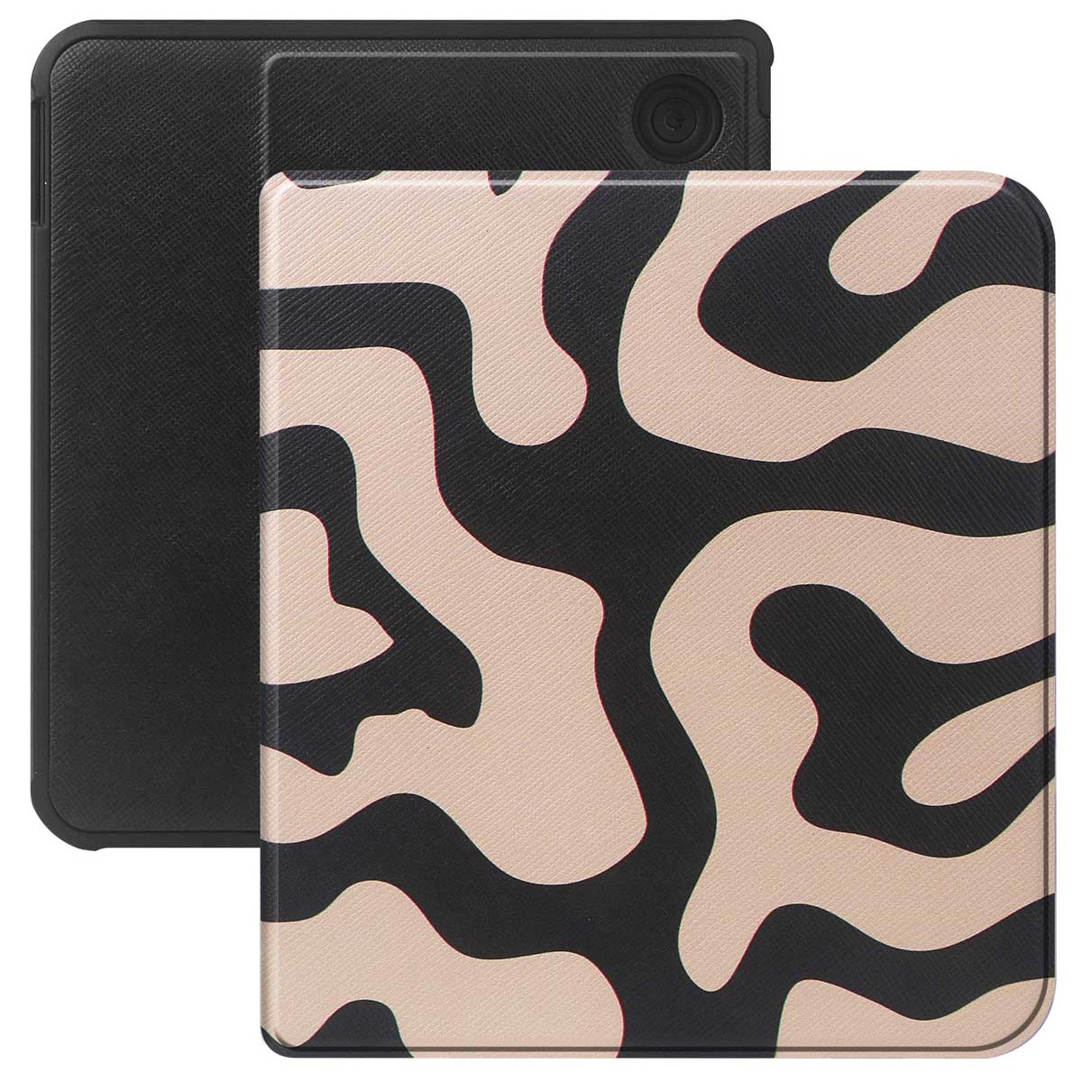 Selencia Vivid Bookcase voor de Kobo Libra Colour / Libra 2 - Art Wave Black