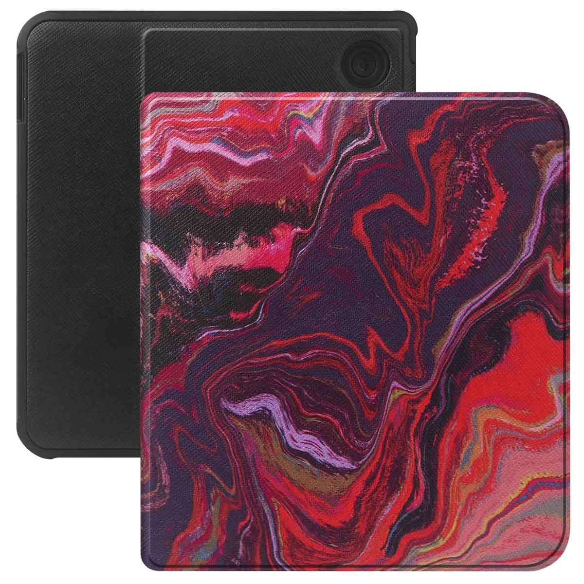 Selencia Vivid Bookcase voor de Kobo Libra Colour / Libra 2 - Marble Purple