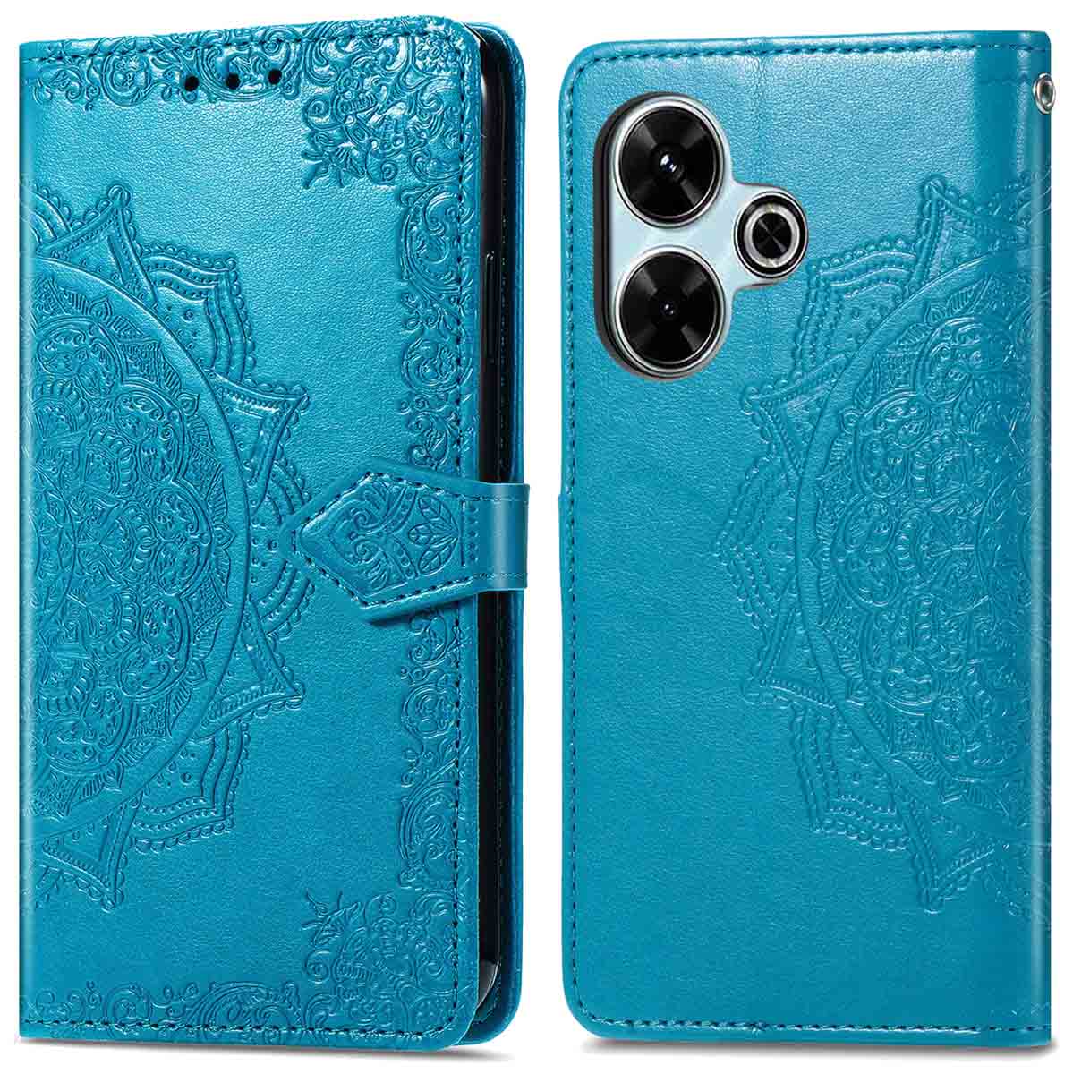 imoshion Mandala Bookcase voor de Xiaomi Redmi 13 4G - Turquoise