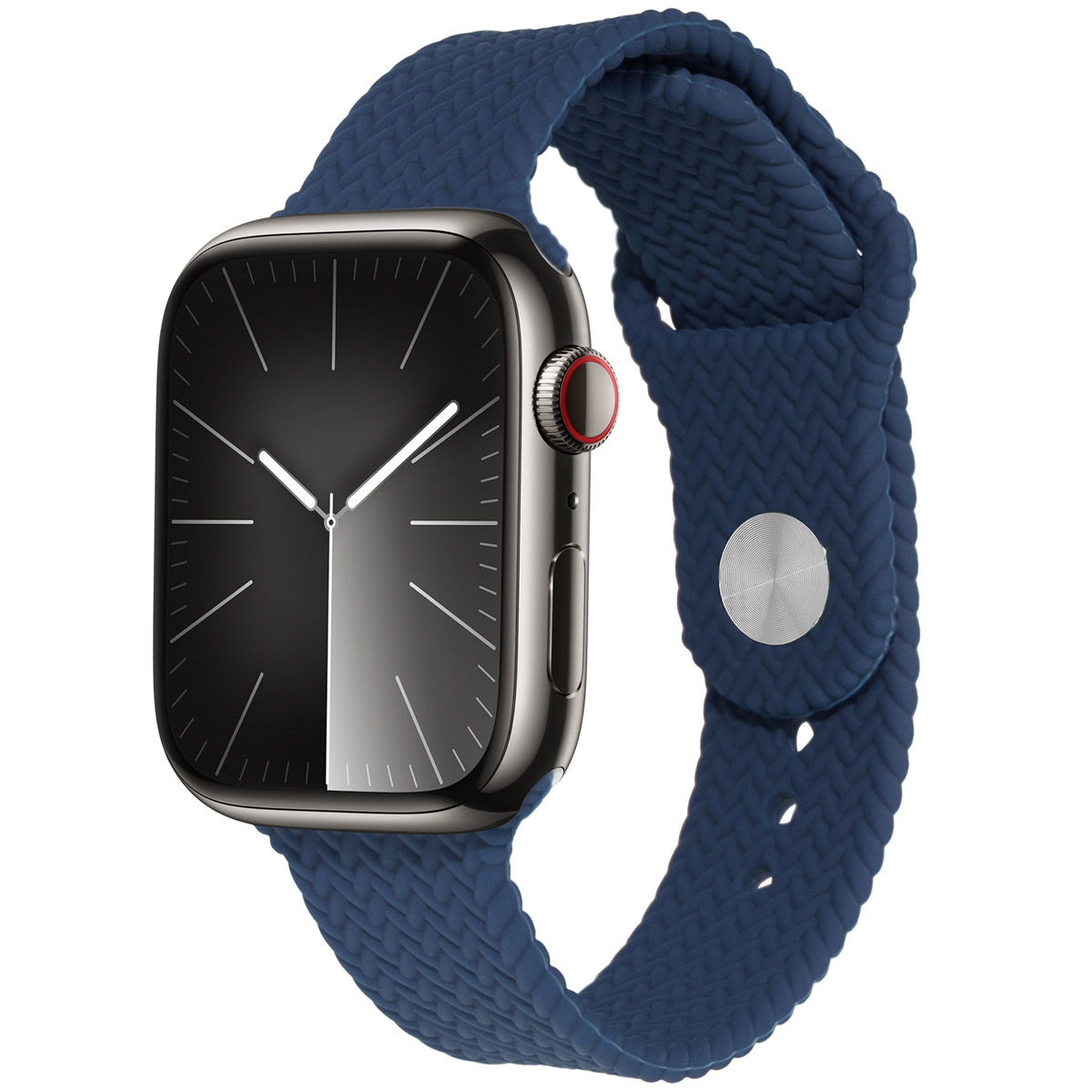 imoshion Bracelet tressé en silicone Apple Watch | 44/45/46/49 mm - Bleu foncé