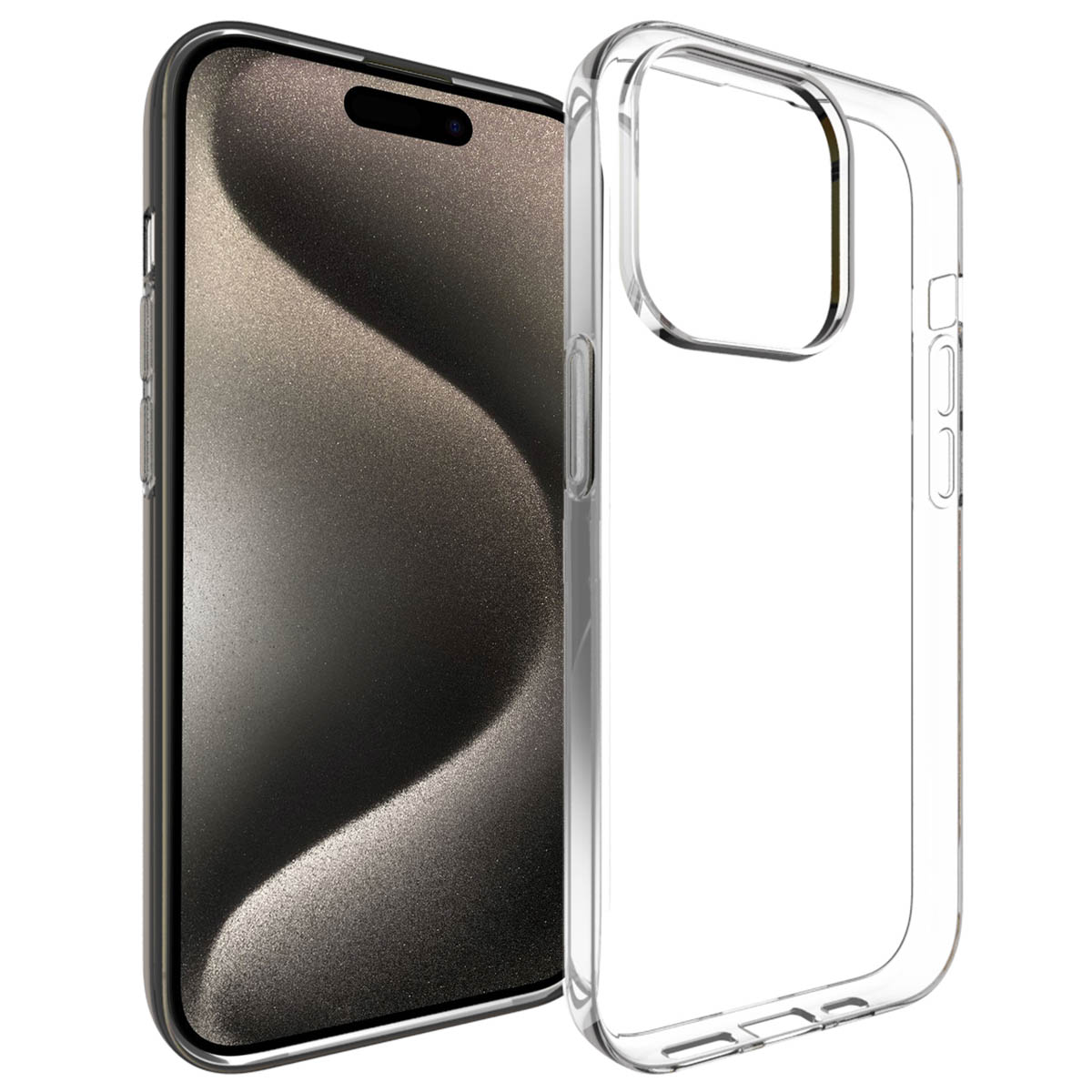 Accezz Clear Backcover voor de Apple iPhone 15 Pro - Transparant