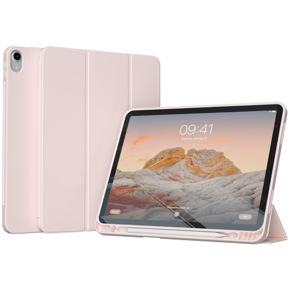 Accezz Smart Silicone Bookcase voor de Apple iPad 11 (2025) 11 inch A16 / iPad 10 (2022) 10.9 inch - Roze