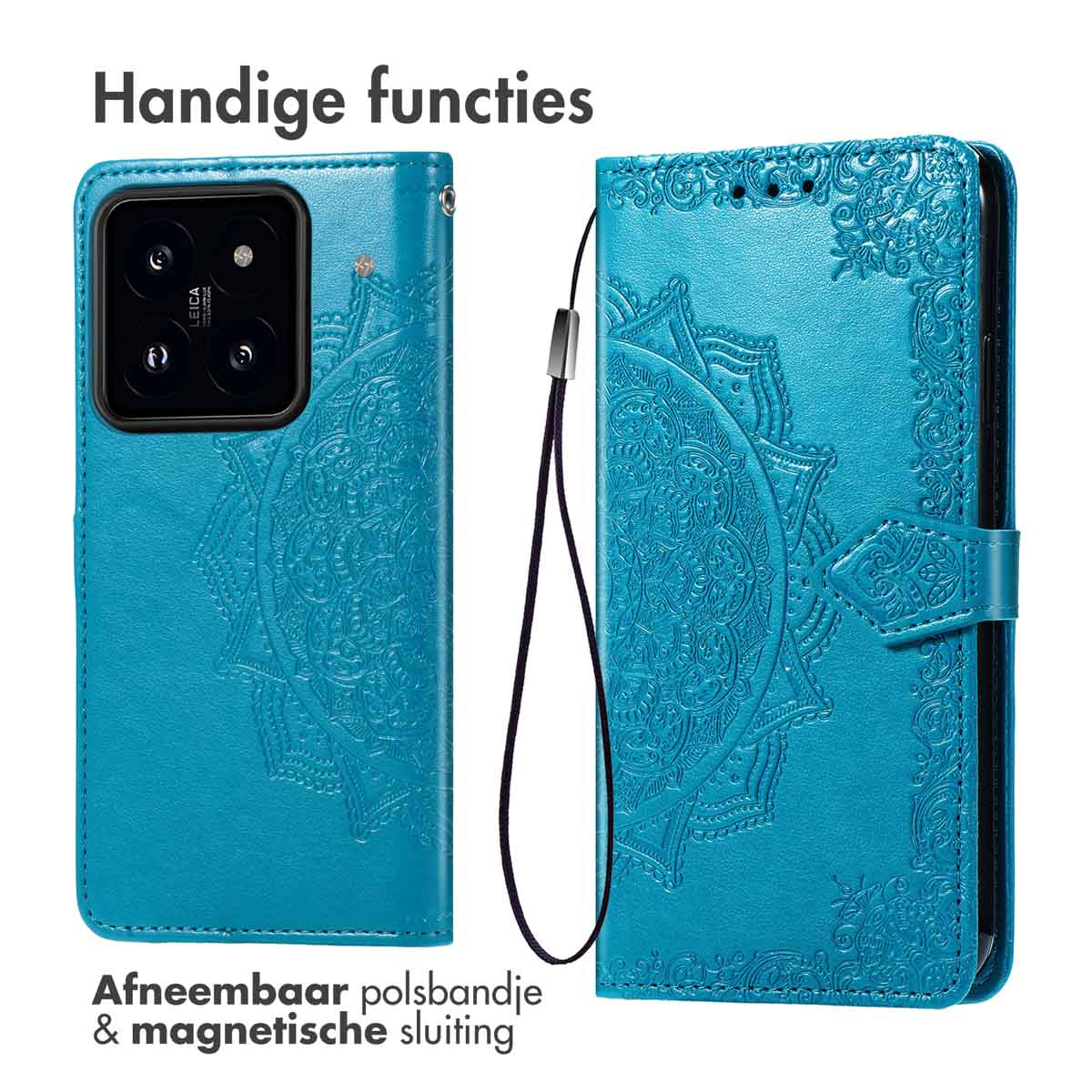 imoshion Mandala Bookcase voor de Xiaomi 14T - Turquoise
