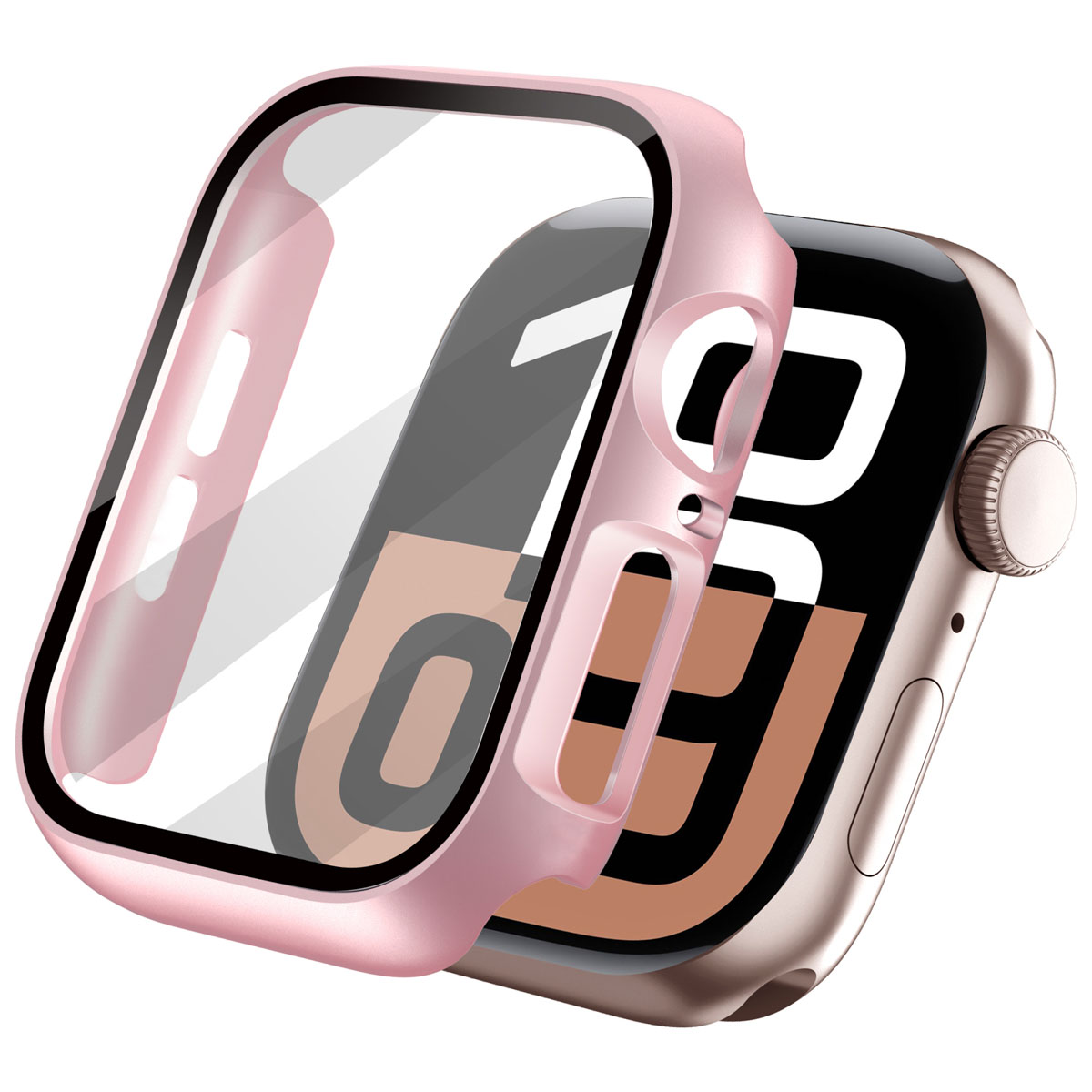 imoshion Full Cover Hardcase voor de Apple Watch 10 / 11 - 46 mm - Rose Gold