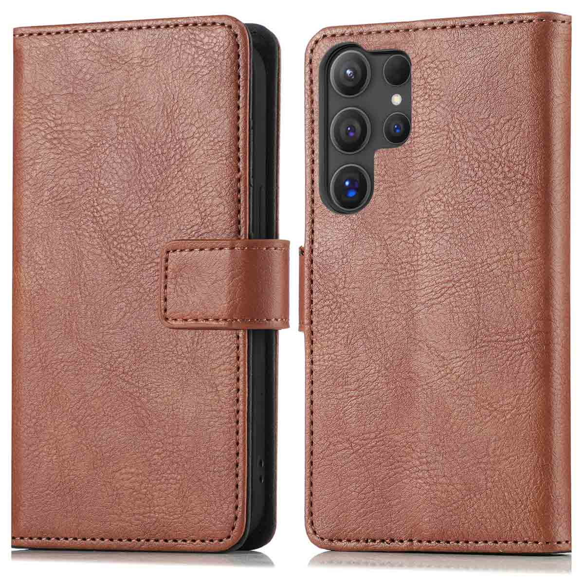 imoshion Luxe Bookcase voor de Samsung Galaxy S25 Ultra - Bruin