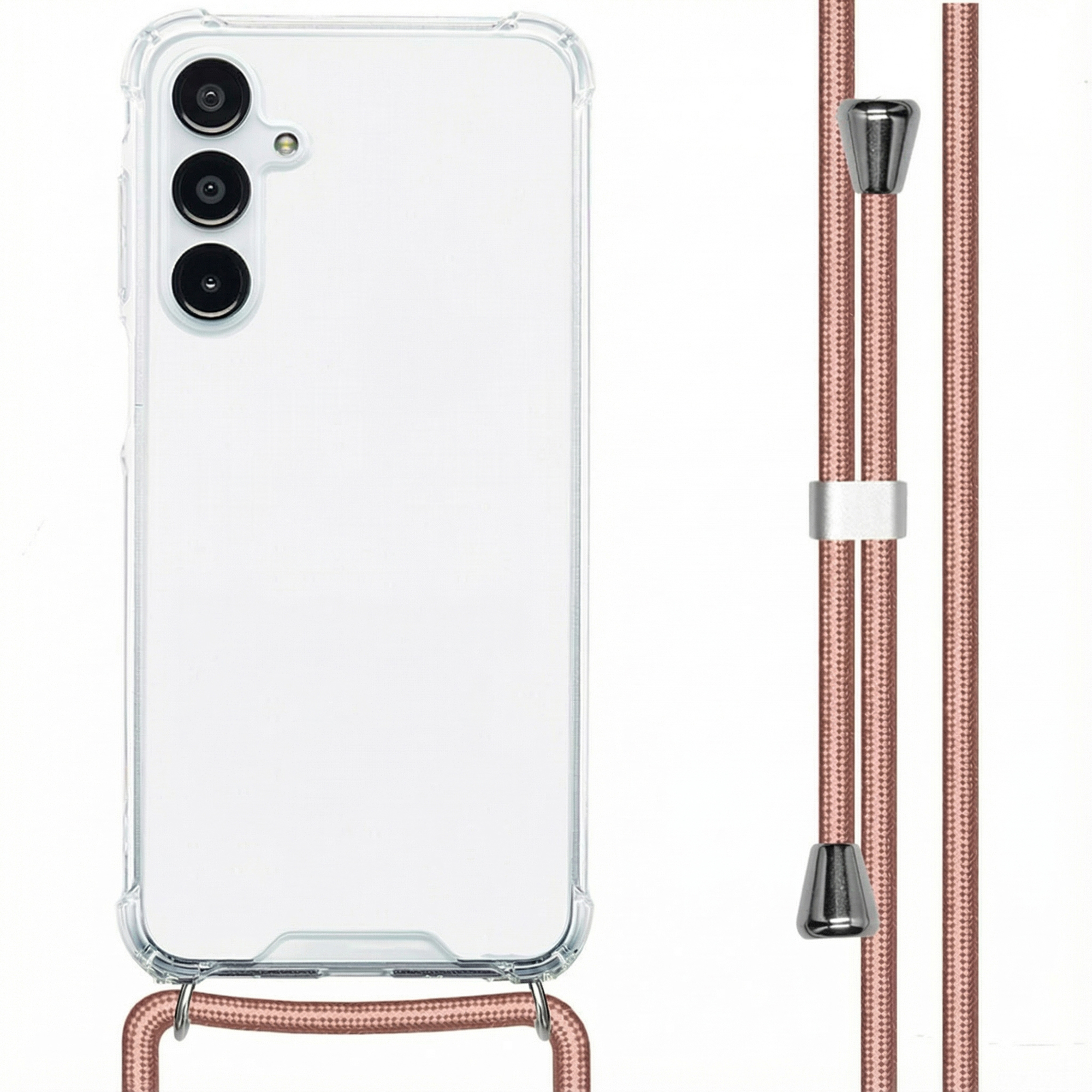 imoshion Coque arrière Transparente avec cordon Samsung Galaxy A16 - Rose Doré