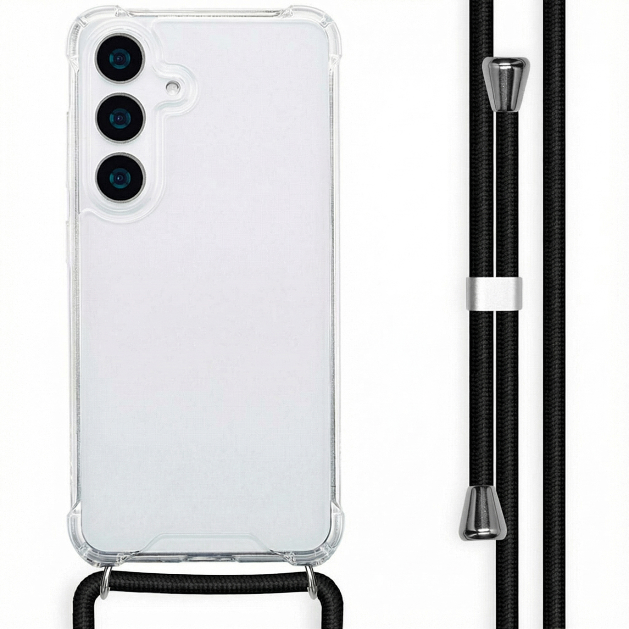 imoshion Coque arrière Transparente avec cordon Samsung Galaxy S25 - Noir
