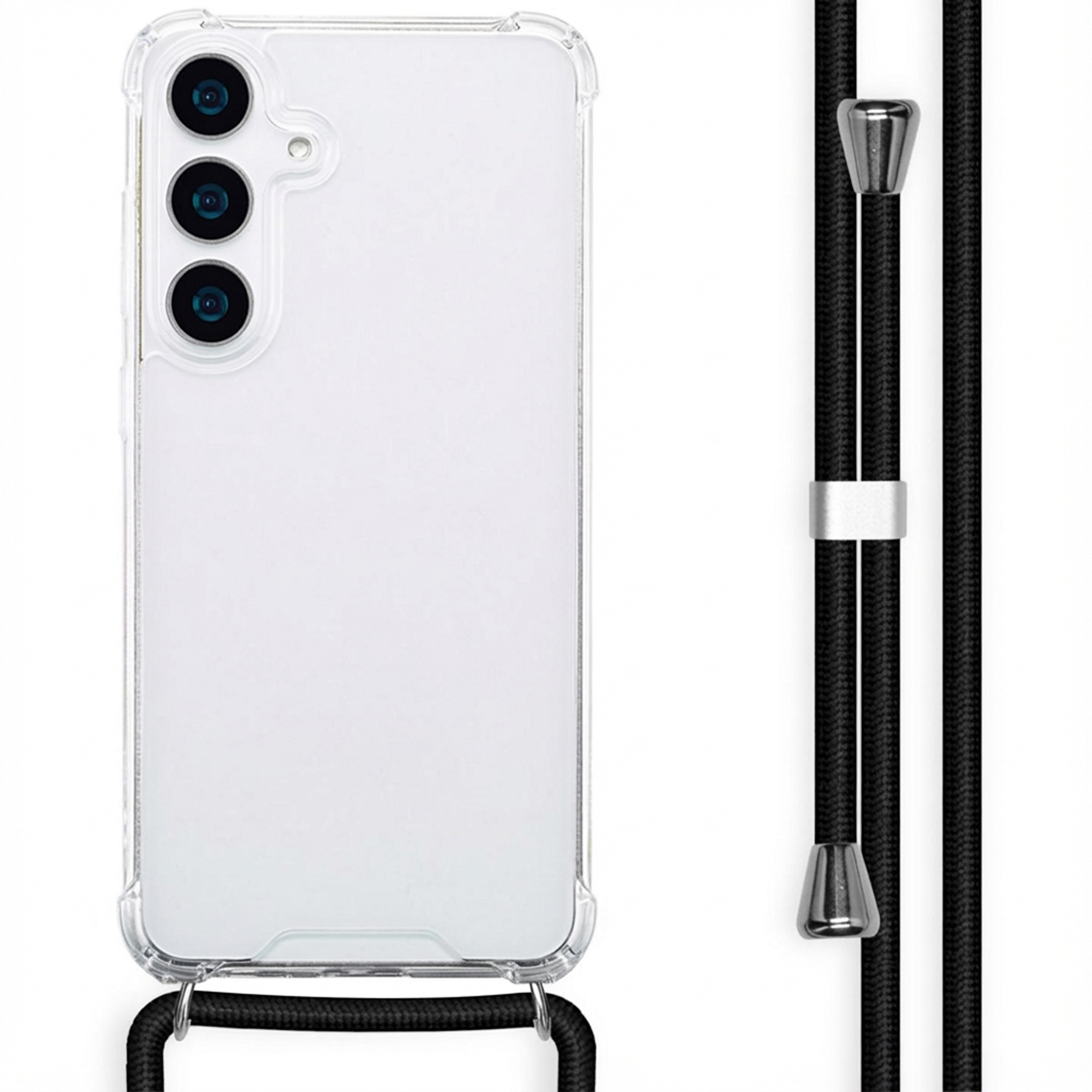 imoshion Coque arrière Transparente avec cordon Samsung Galaxy S25 Plus - Noir
