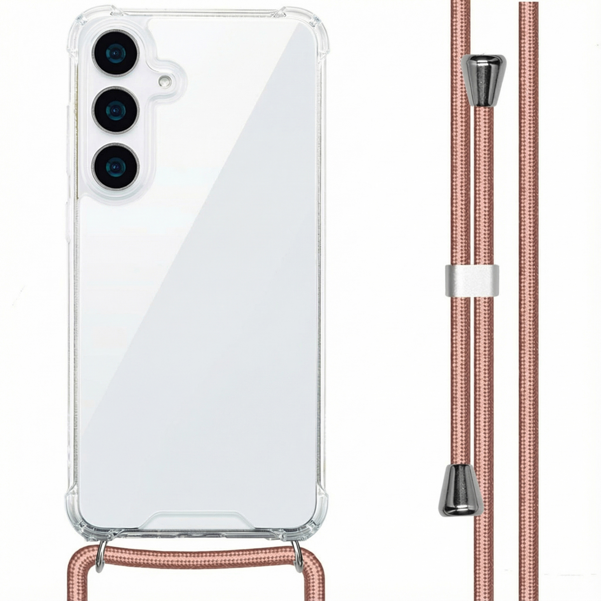 imoshion Coque arrière Transparente avec cordon Samsung Galaxy S25 Plus - Rose Doré