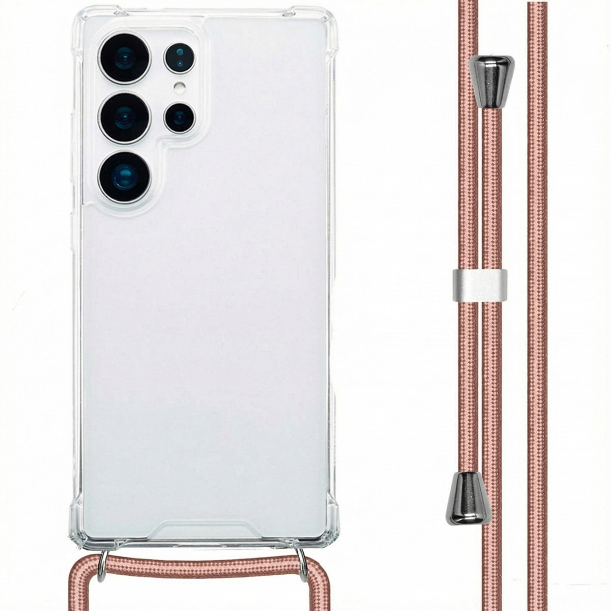 imoshion Coque arrière Transparente avec cordon Samsung Galaxy S25 Ultra - Rose Doré