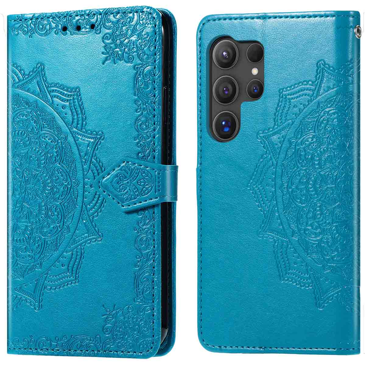imoshion Mandala Bookcase voor de Samsung Galaxy S25 Ultra - Turquoise