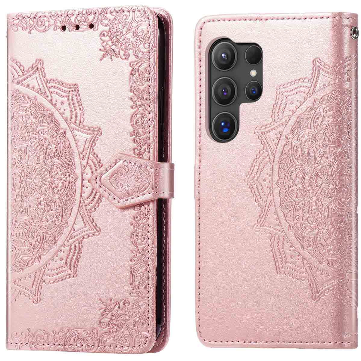 imoshion Mandala Bookcase voor de Samsung Galaxy S25 Ultra - Rosé Goud