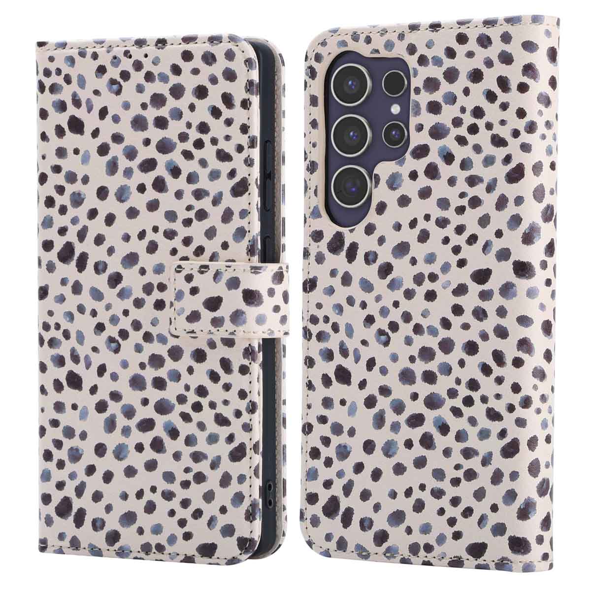 imoshion Design Bookcase voor de Samsung Galaxy S25 Ultra - Black And White Dots