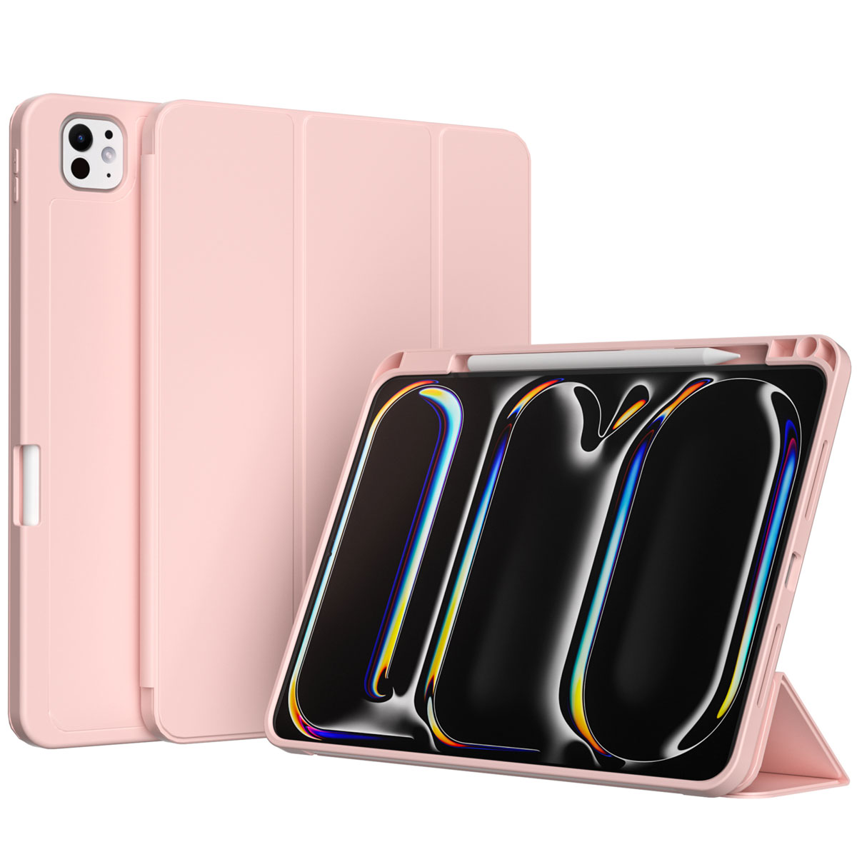 Accezz Smart Silicone Bookcase voor de Apple iPad Pro 11 (2025) M5 / (2024) M4 - Roze