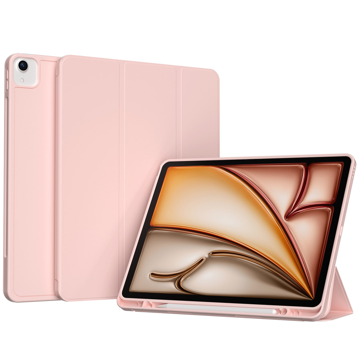 Accezz Smart Silicone Bookcase voor de Apple iPad Air 13 inch (2026) M4 / (2025) M3 / (2024) M2 - Roze