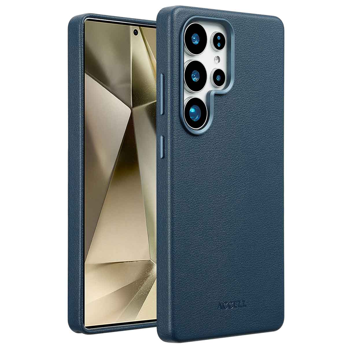 Accezz MagSafe Leather Backcover voor de Samsung Galaxy S25 Ultra - Nightfall Blue