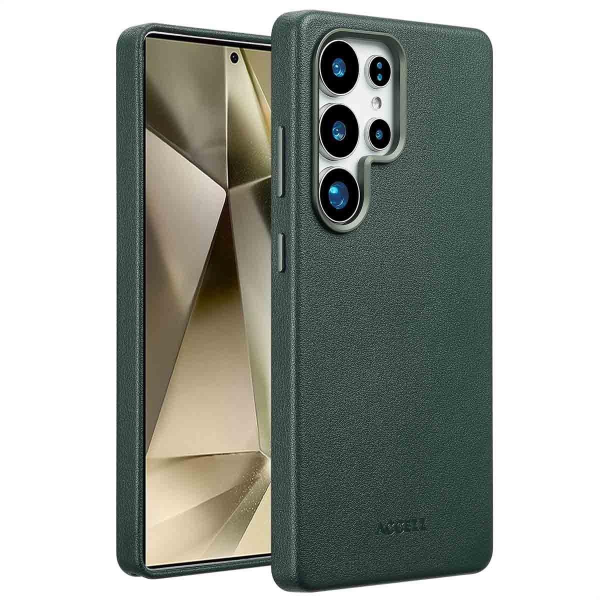 Accezz MagSafe Leather Backcover voor de Samsung Galaxy S25 Ultra - Cedar Green