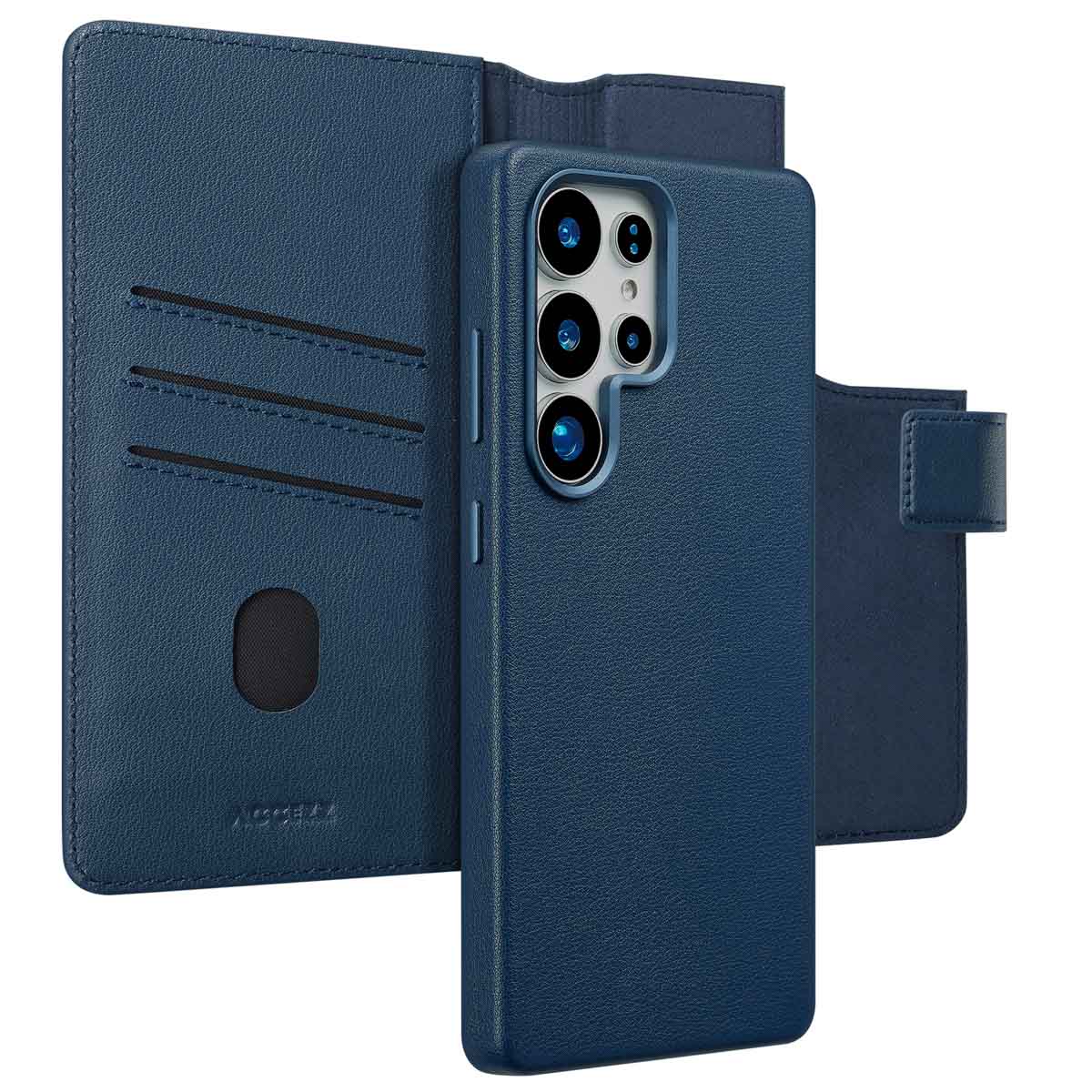 Accezz Leather Bookcase 2-in-1 met MagSafe voor de Samsung Galaxy S25 Ultra - Nightfall Blue