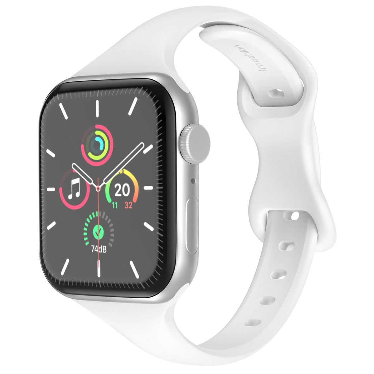 imoshion Bracelet slim en silicone Apple Watch | 44/45/46/49 mm - Blanc