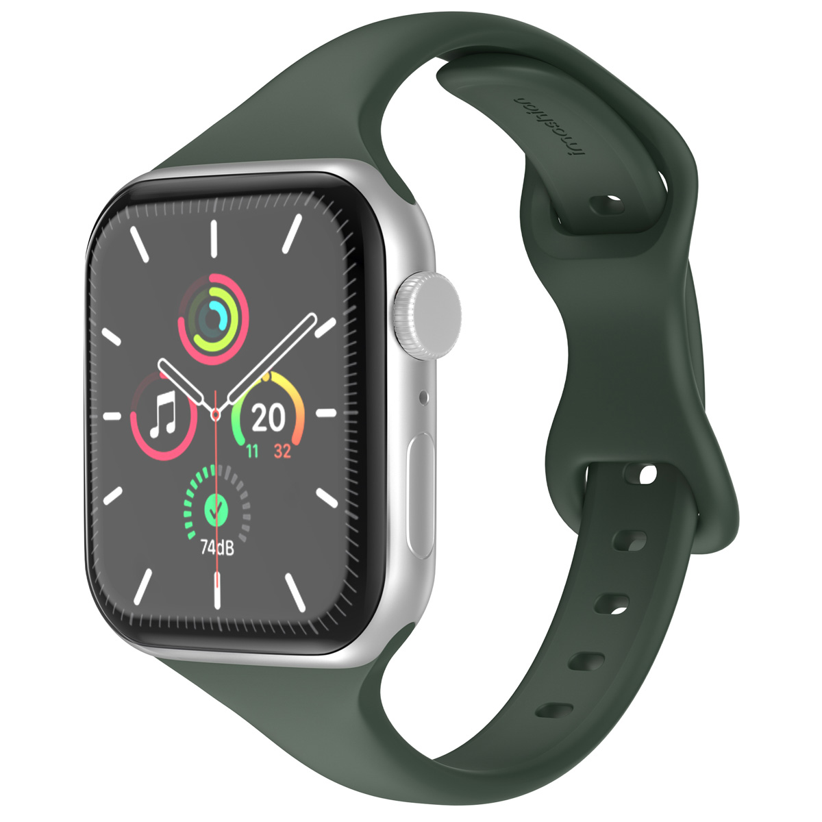 imoshion Bracelet slim en silicone Apple Watch | 44/45/46/49 mm - Olive Green