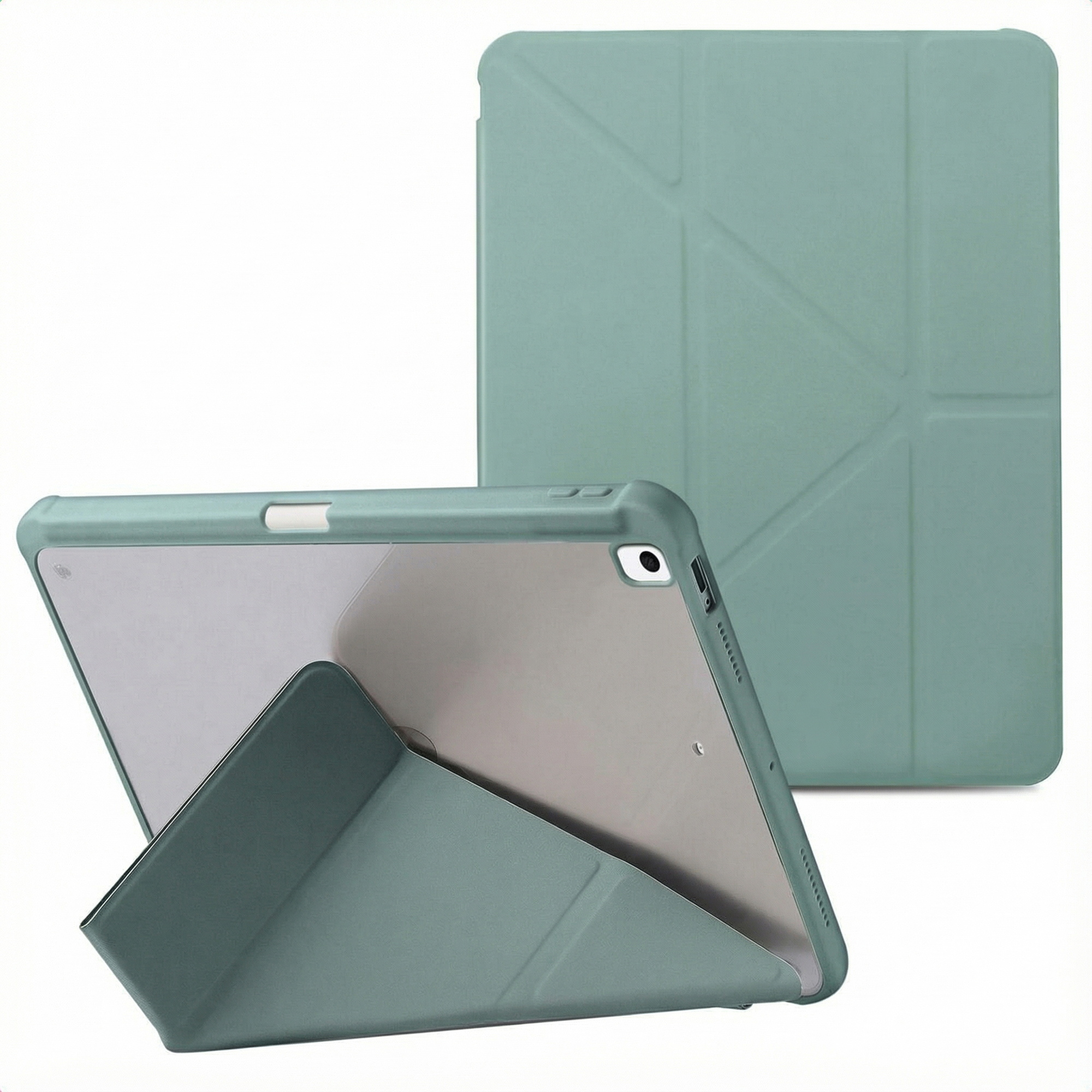 imoshion Origami Bookcase voor de Apple iPad 9 (2021) 10.2 inch / iPad 8 (2020) 10.2 inch / iPad 7 (2019) 10.2 inch - Donkergroen