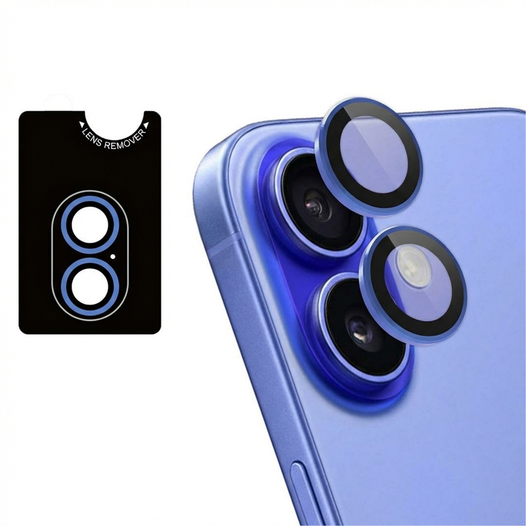 imoshion 2 Pack Camera lens protector voor de Apple iPhone 16 / 16 Plus - Ultramarine