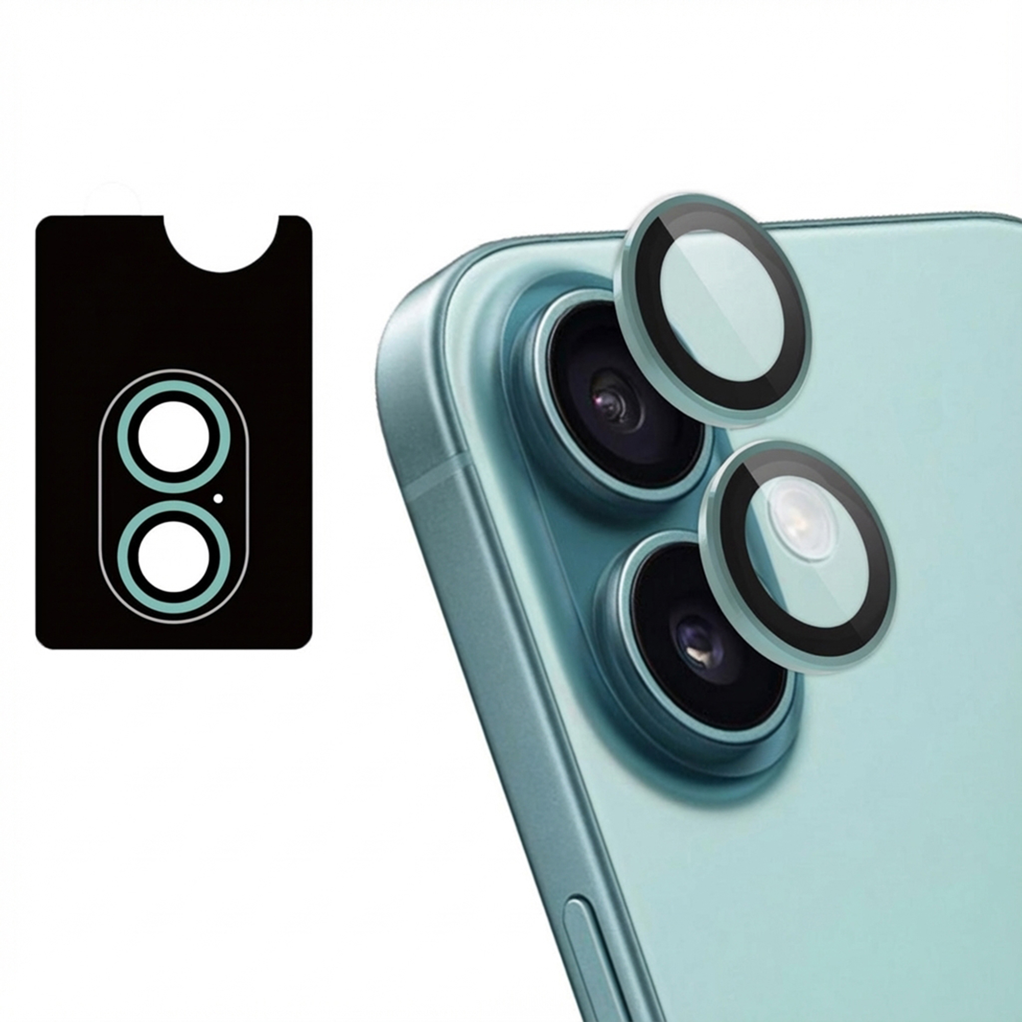 imoshion 2 Pack Camera lens protector voor de Apple iPhone 16 / 16 Plus - Teal