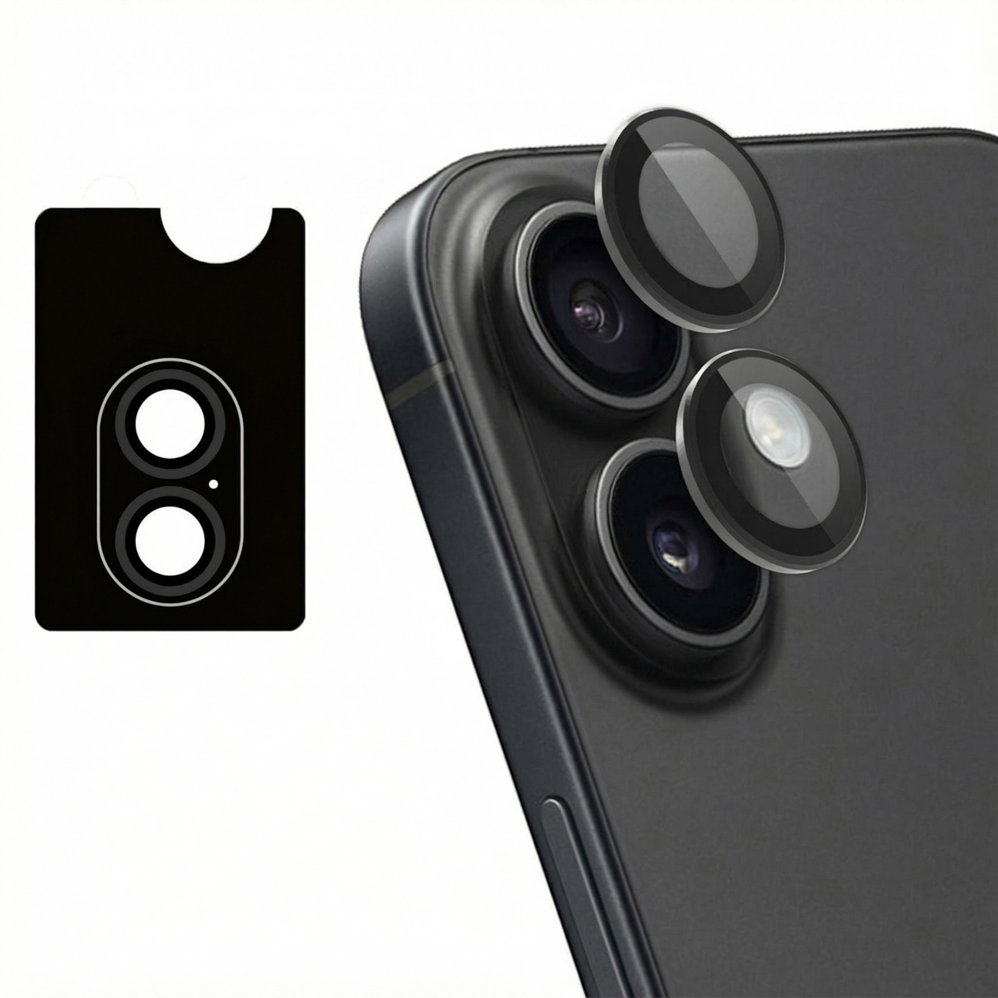 imoshion 2 Pack Camera lens protector voor de Apple iPhone 17 / 16 / 16 Plus - Zwart