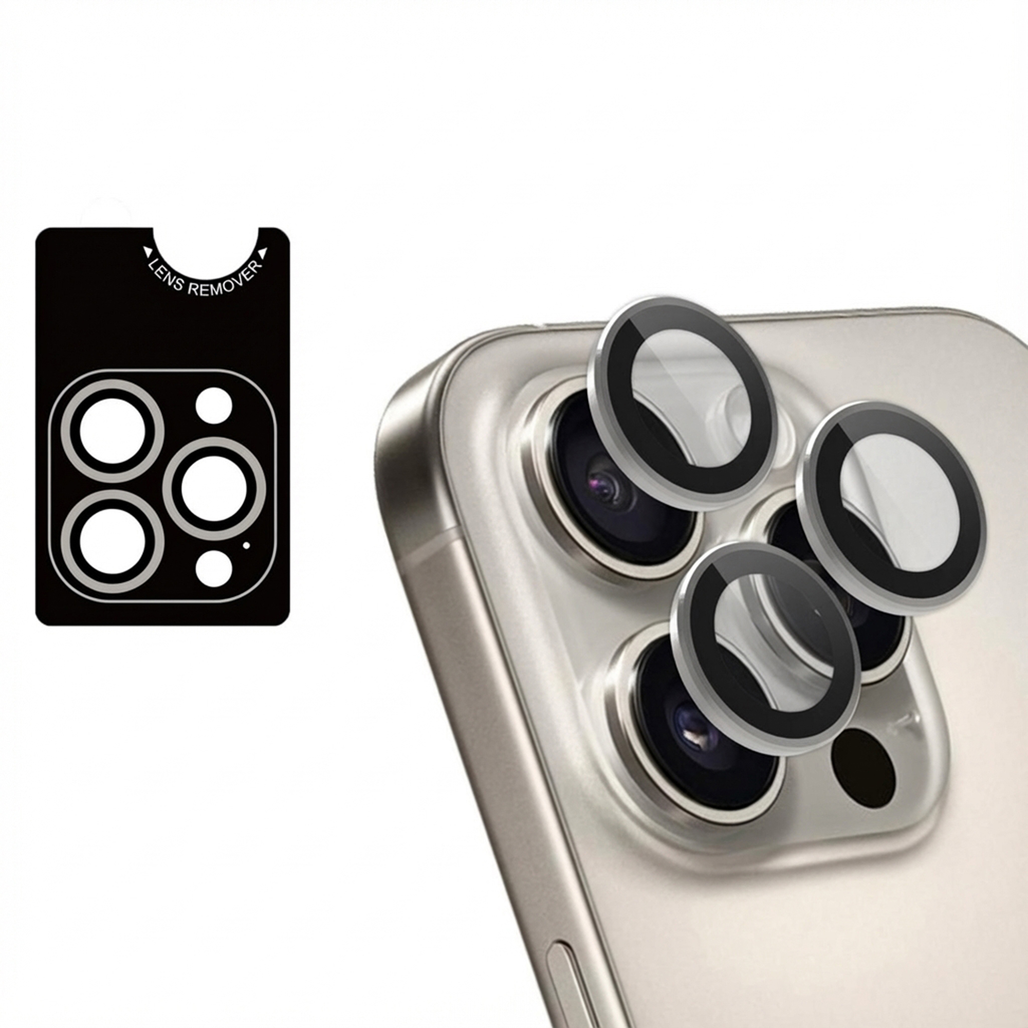 imoshion 2 Pack Camera lens protector voor de Apple iPhone 16 Pro / 16 Pro Max - Natural / Titanium