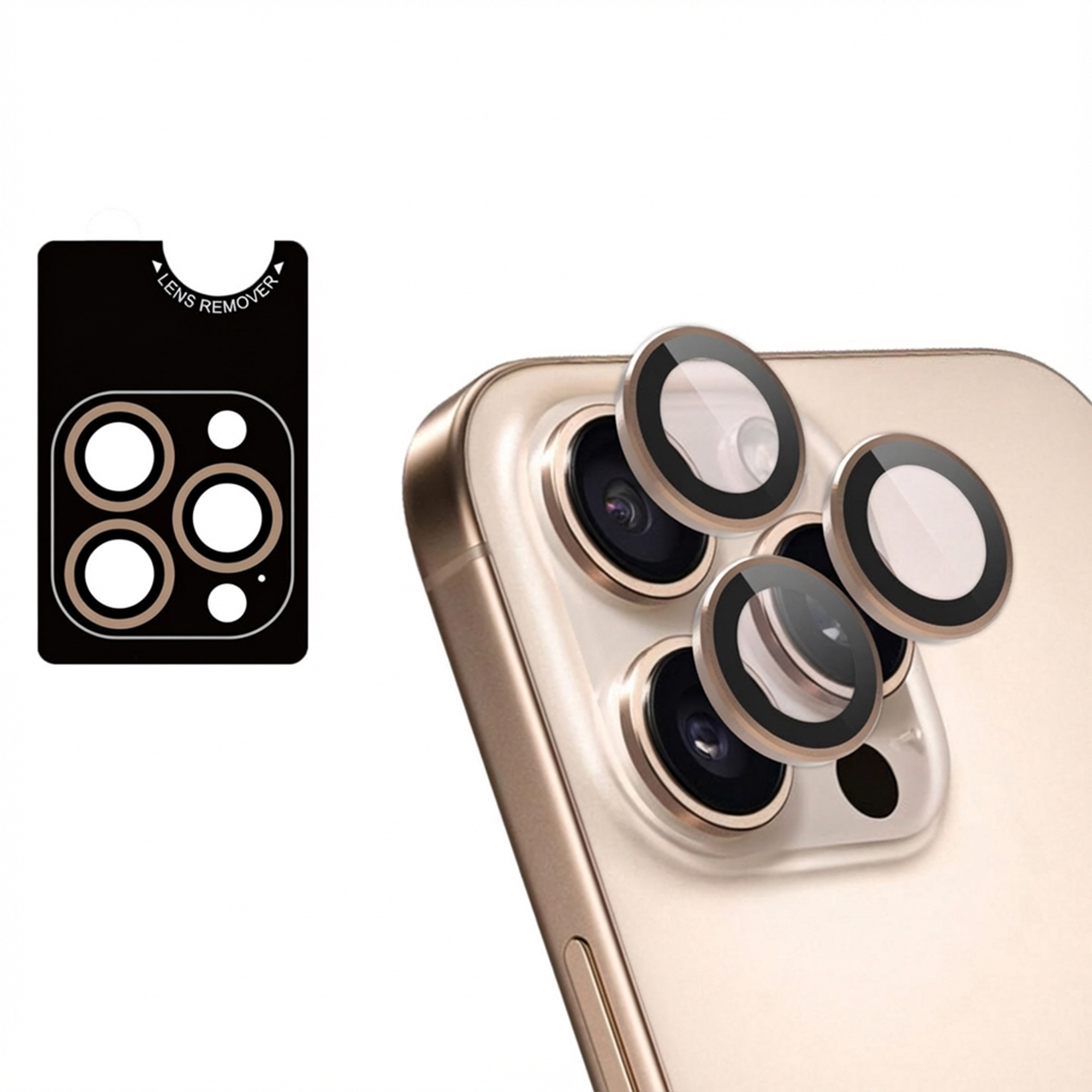 imoshion 2 Pack Camera lens protector voor de Apple iPhone 16 Pro / 16 Pro Max - Desert / Titanium