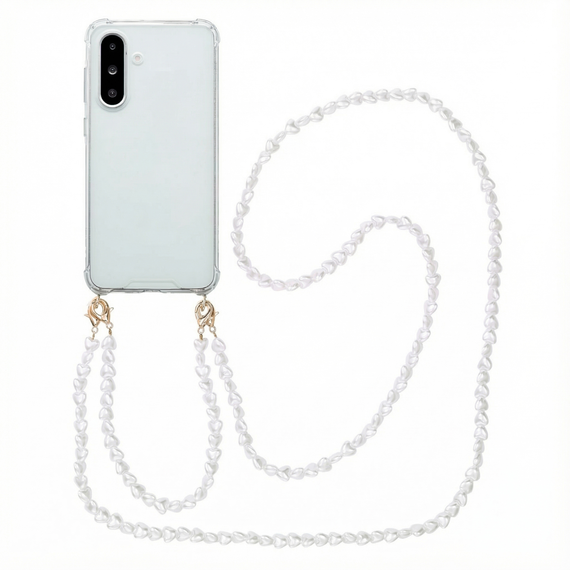 imoshion Coque avec dragonne + bracelet Samsung Galaxy A36 - Perles Cœurs