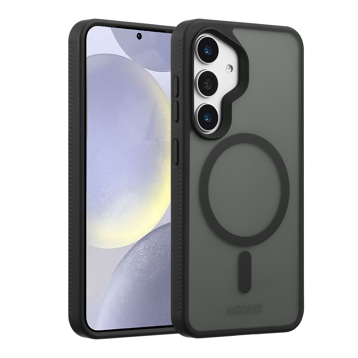 Accezz Coque Givrée Robuste avec MagSafe Samsung Galaxy S25 Plus - Noir
