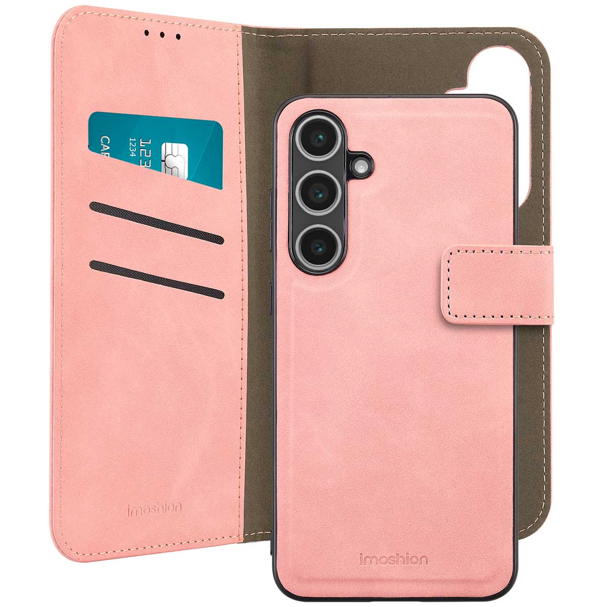 imoshion Uitneembare 2-in-1 Luxe Bookcase voor de Samsung Galaxy S24 FE - Roze