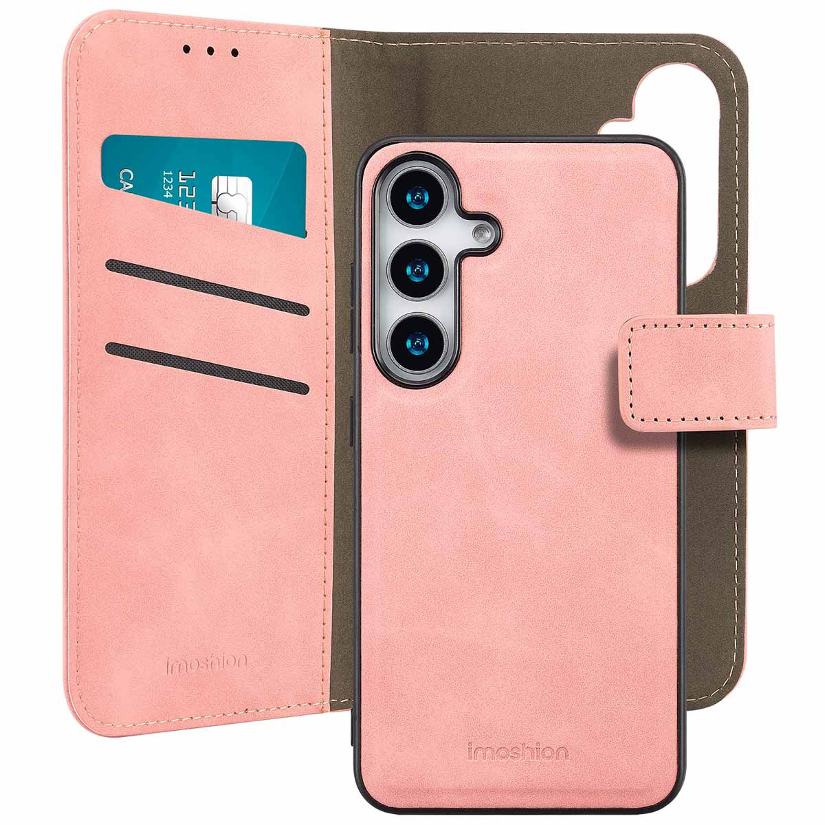 imoshion Etui de télephone luxe 2-en-1 amovible Samsung Galaxy S25 - Rose