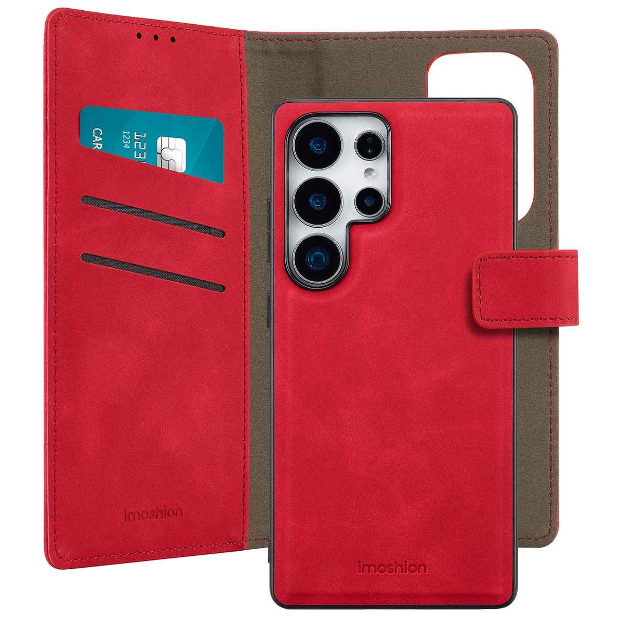 imoshion Etui de télephone luxe 2-en-1 amovible Samsung Galaxy S25 Ultra - Rouge