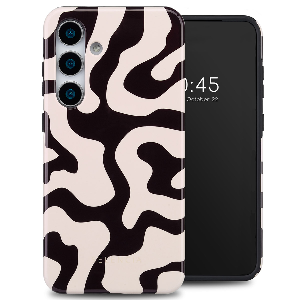 Selencia Vivid Backcover voor de Samsung Galaxy S25 - Art Wave Black
