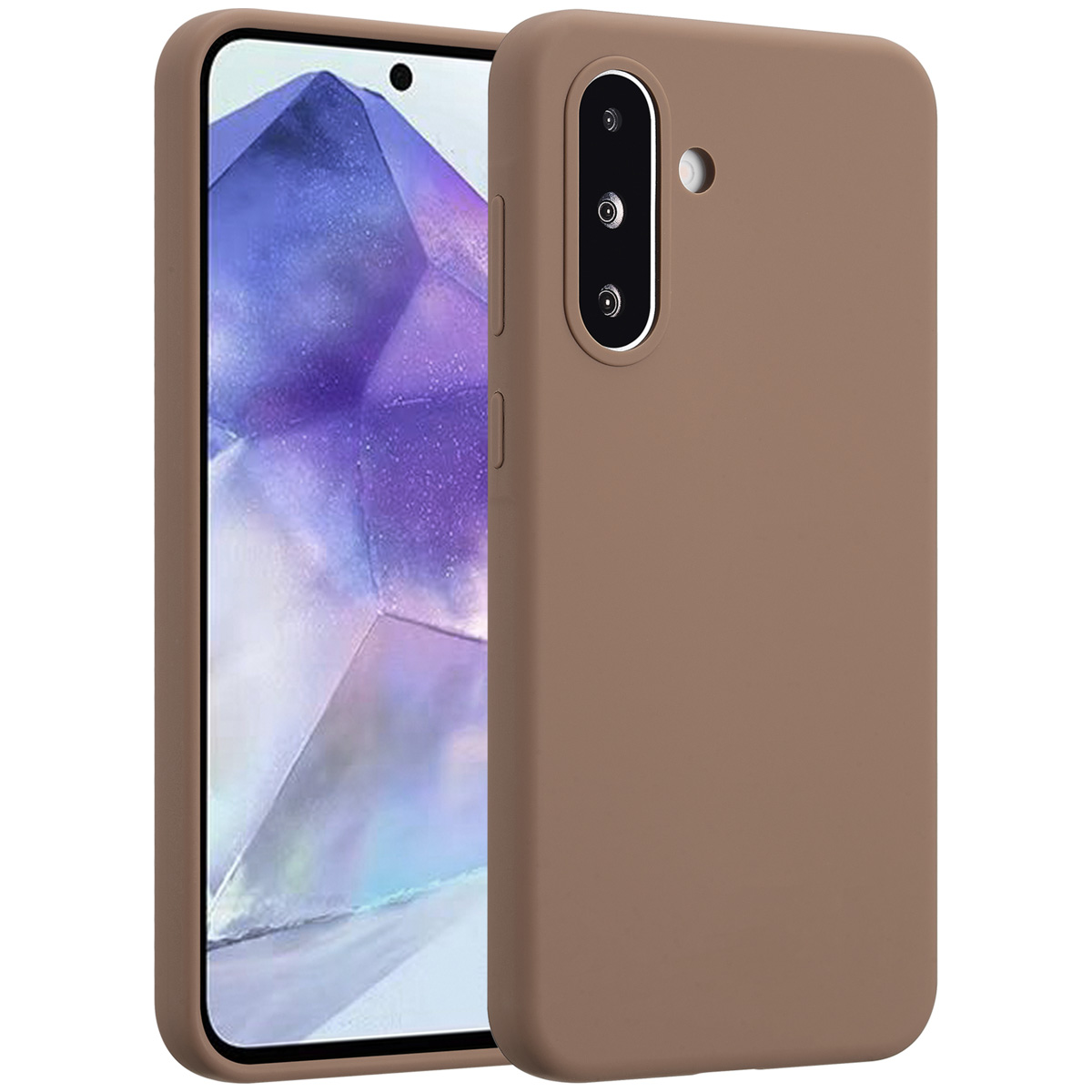 Accezz Liquid Silicone Backcover voor de Samsung Galaxy A36 / A56 - Lichtbruin