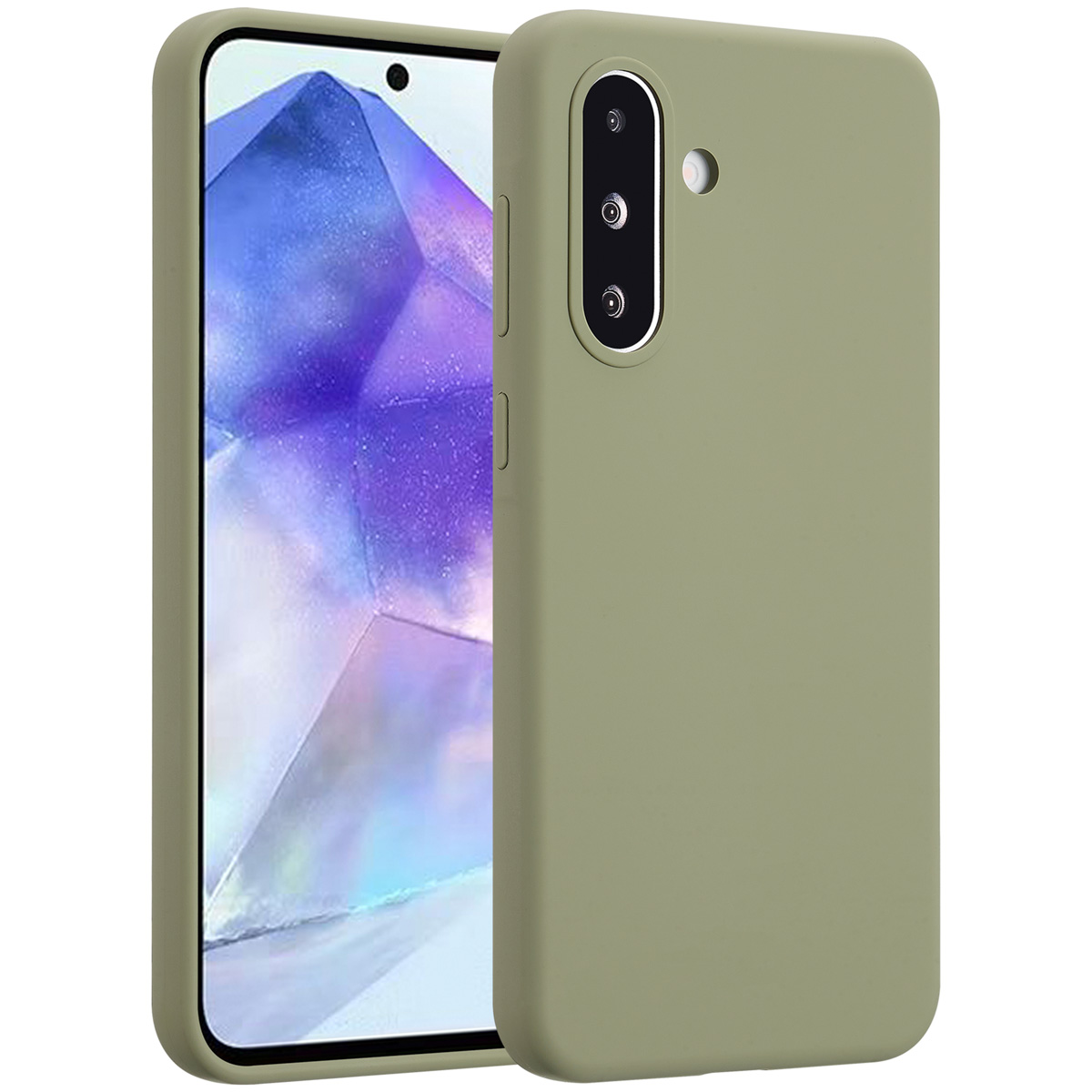 Accezz Liquid Silicone Backcover voor de Samsung Galaxy A36 / A56 - Cooper Green