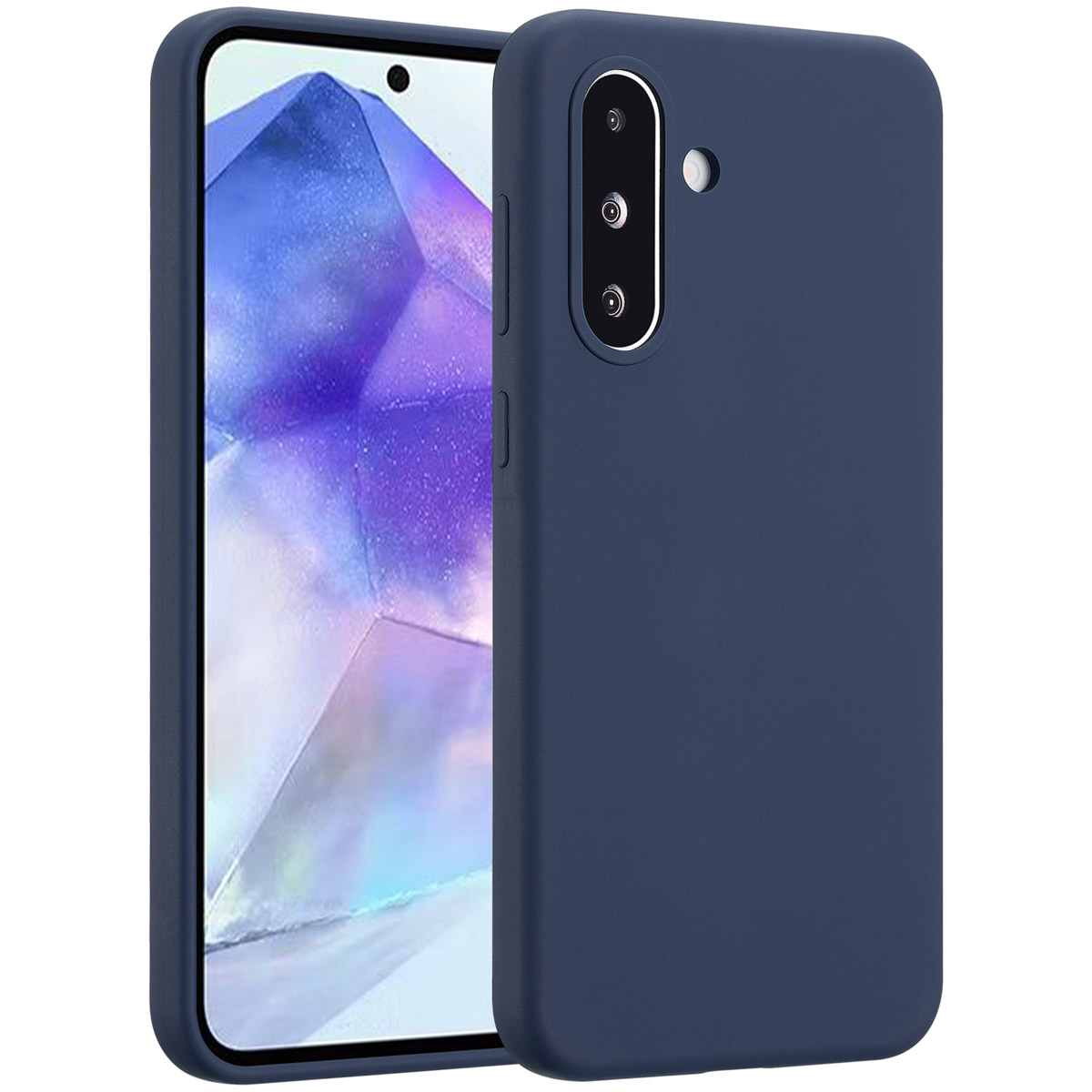 Accezz Liquid Silicone Backcover voor de Samsung Galaxy A36 / A56 - Donkerblauw