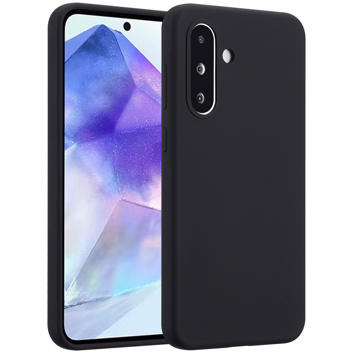 Accezz Liquid Silicone Backcover voor de Samsung Galaxy A36 / A56 - Zwart