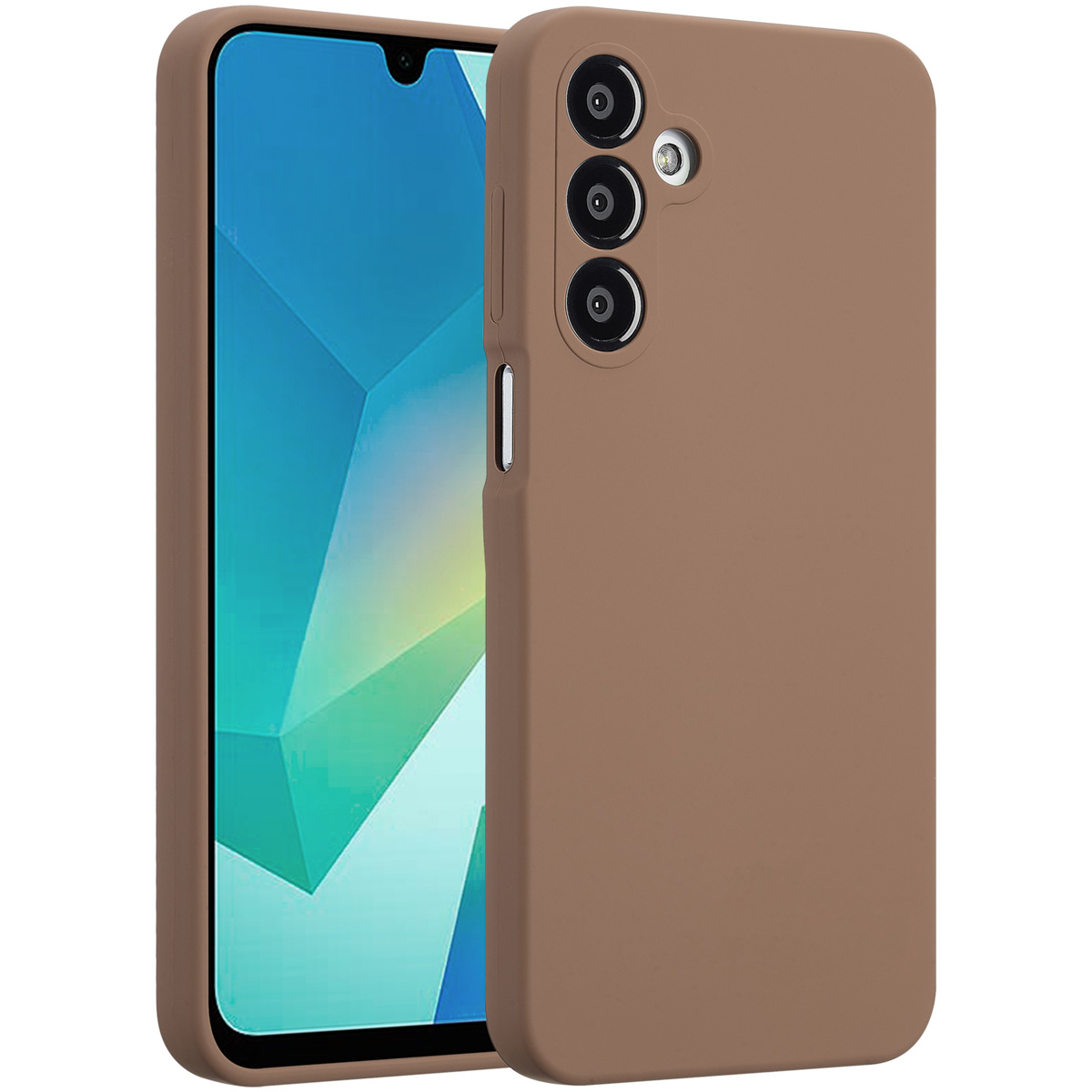 Accezz Coque Liquid Silicone Samsung Galaxy A16 - Marron clair