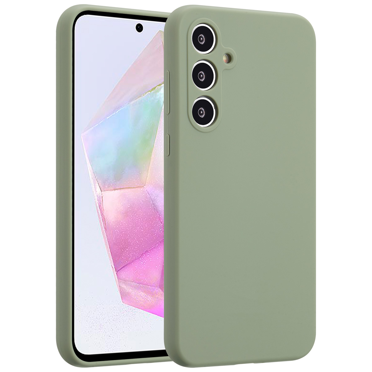 Accezz Coque Liquid Silicone Samsung Galaxy A35 - Cooper Green